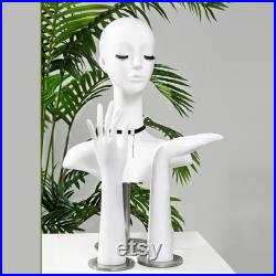 Luxury white mannequin head, Wig Hat stand,female headpiece display jewelry EARRING head block, dress form model dummy,headphone stand head