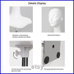 Luxury white mannequin head, Wig Hat stand,female headpiece display jewelry EARRING head block, dress form model dummy,headphone stand head