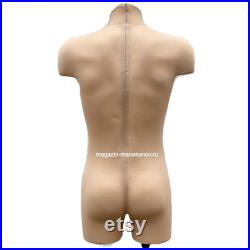 MAN Dress Form with anatomic shape Soft fully pinnable professional Male mannequin with sport figure Tailor dummy