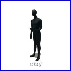 Male Adult Black Flexible Foam Mannequin Dress Form with Base and Removable Head M02SOFTX-JF