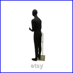 Male Adult Black Flexible Foam Mannequin Dress Form with Base and Removable Head M02SOFTX-JF
