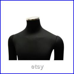 Male Adult Black Flexible Foam Mannequin Dress Form with Base and Removable Head M02SOFTX-JF
