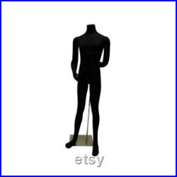 Male Adult Black Flexible Foam Mannequin Dress Form with Base and Removable Head M02SOFTX-JF