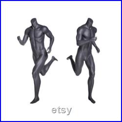 Male Adult Full Body Headless Jogging Athletic Sports Mannequin with Base NI-4