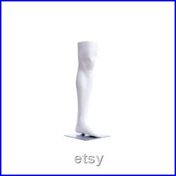 Male Adult Glossy White Fiberglass Left Leg Calf Mannequin Display CALF01