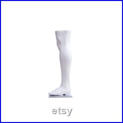 Male Adult Glossy White Fiberglass Left Leg Calf Mannequin Display CALF01