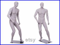 Male Adult Sports and Athletic Muscular Soccer Player Fiberglass Mannequin in Kicking Pose with Metal Stand Included CRIS02