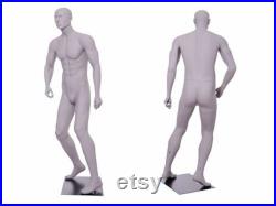 Male Adult Sports and Athletic Muscular Soccer Player Fiberglass Mannequin in Kicking Pose with Metal Stand Included CRIS02