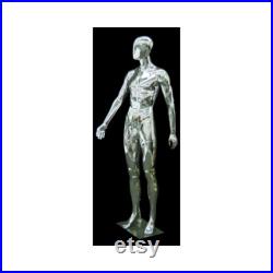 Male Chrome Mannequin With Removable Head SM1SCEG