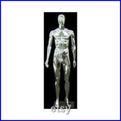 Male Chrome Mannequin With Removable Head SM1SCEG