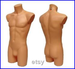 Male Energy Form Underwear Sportswear Fashion and Display Torso WITH WITHOUT Adjustable Metal Floor Stand