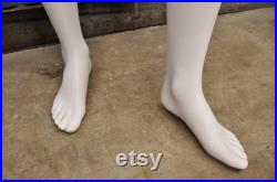 Male Fiberglass White Matte Finish Full Body Display Mannequin by Almax (A)