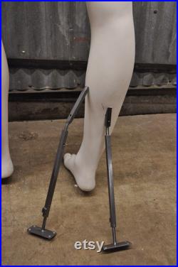 Male Fiberglass White Matte Finish Full Body Display Mannequin by Almax (A)