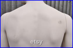 Male Fiberglass White Matte Finish Full Body Display Mannequin by Almax (A)