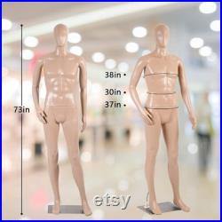 Male Full Body Realistic Mannequin Display Head Turns Dress Form withBase