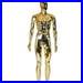 Male Mannequin Full Body with Head and Arm, Color, Gold,Silver metal stand 74 inches tall, plastic, detachable parts
