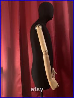 Male Mannequin, Fully Articulated Wooden Arms and Fingers, Dress Form, Sewing Mannequin, Wood Mannequin Hand, Mannequin Torso