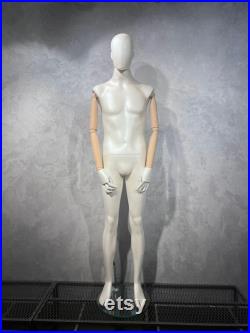 Male Mannequin With Wooden Sleeves, High Quality Male Full Body Mannequin