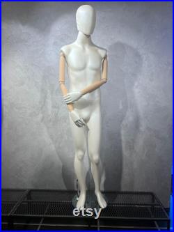 Male Mannequin With Wooden Sleeves, High Quality Male Full Body Mannequin