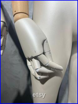 Male Mannequin With Wooden Sleeves, High Quality Male Full Body Mannequin