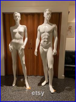 Male and female vintage mannequins x2 Adam and Eve PICK UP ONLY
