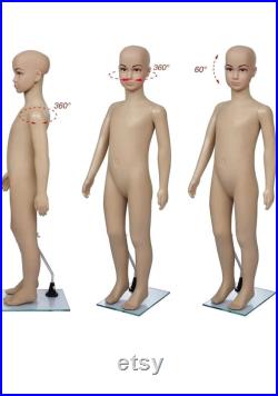 Mannequin Child a Full Body withBase Realistic Display Head Turn Form
