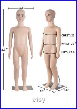Mannequin Child a Full Body withBase Realistic Display Head Turn Form