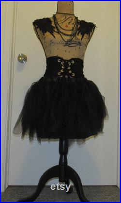 Mannequin Display Home Decor Art Display Tutu Cute by Distracting Me Art Collectable Black Cinch Belt, Wings and Tutu Display