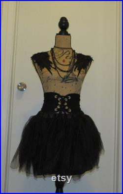 Mannequin Display Home Decor Art Display Tutu Cute by Distracting Me Art Collectable Black Cinch Belt, Wings and Tutu Display