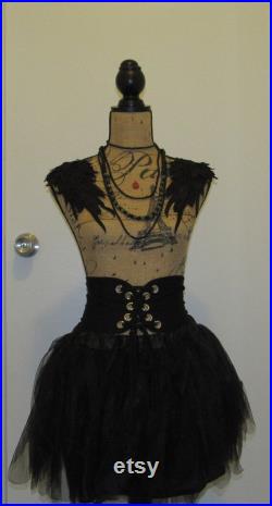 Mannequin Display Home Decor Art Display Tutu Cute by Distracting Me Art Collectable Black Cinch Belt, Wings and Tutu Display