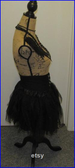 Mannequin Display Home Decor Art Display Tutu Cute by Distracting Me Art Collectable Black Cinch Belt, Wings and Tutu Display