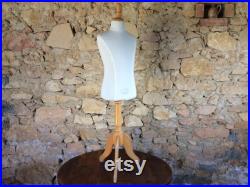 Mannequin Dress Form, Pinnable Child Mannequin With Stand, French Vintage Seamstress Mannequin Dress Makers Form, Found And Flogged