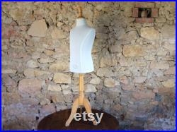 Mannequin Dress Form, Pinnable Child Mannequin With Stand, French Vintage Seamstress Mannequin Dress Makers Form, Found And Flogged