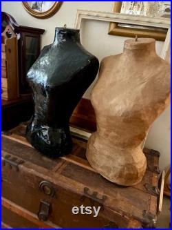 Mannequin Dress Forms, Vintage Mannequin, 22 inch Paper Mache Dress Form Sculpture, Vintage Art dolls, Handmade Artistic Display Mannequins