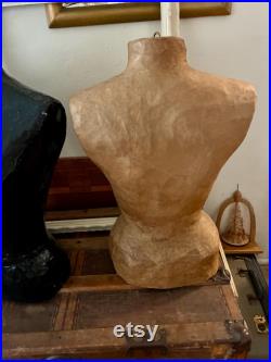 Mannequin Dress Forms, Vintage Mannequin, 22 inch Paper Mache Dress Form Sculpture, Vintage Art dolls, Handmade Artistic Display Mannequins