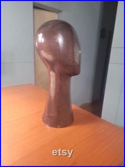 Mannequin Head Block, Hat and Wig Display Stand, Solid Wooden Wig Head