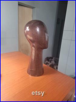 Mannequin Head Block, Hat and Wig Display Stand, Solid Wooden Wig Head