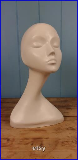 Mannequin Head Display Bust 1960s Mid-Century Vintage Seba Made in England