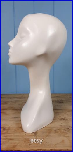 Mannequin Head Display Bust 1960s Mid-Century Vintage Seba Made in England