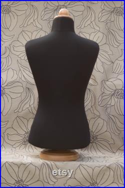 Mannequin Torso Black Cotton Maniquin Vintage Style Dress Form Jewelry bust display Torso paper mashe Tailor Dummy Jewelry Holder Organizer