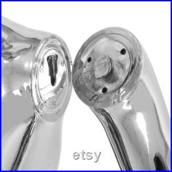 Mannequin female Dress Form Torso Stand Full Body (Gold, Silver) with Head and Arm, Color, metal stand 68 inches detachable parts