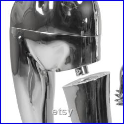 Mannequin female Dress Form Torso Stand Full Body (Gold, Silver) with Head and Arm, Color, metal stand 68 inches detachable parts