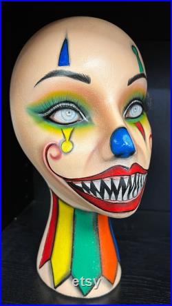 Mannequin head evil clown