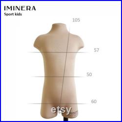 Mannequin torso Iminera Sport Kids Flexible, Durable Dress Form for Gymnastics, Dance and Sewing