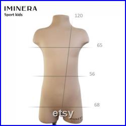 Mannequin torso Iminera Sport Kids Flexible, Durable Dress Form for Gymnastics, Dance and Sewing