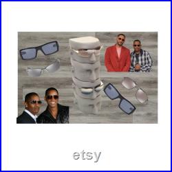 Matte Grey Male Sunglasses Display Heads 4 PCS Personalized Mannequin Head Option Monogram