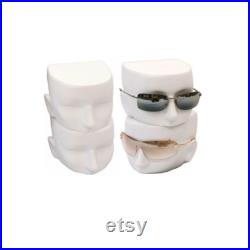 Matte White Female Sunglasses Display Heads 4 PCS Personalized Mannequin Head Option Monogram