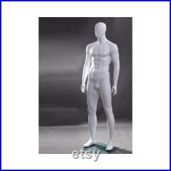 Men's Full Body Egg Head Mannequin with Square Glass Base Included WEN4EG