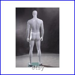 Men's Full Body Egg Head Mannequin with Square Glass Base Included WEN4EG