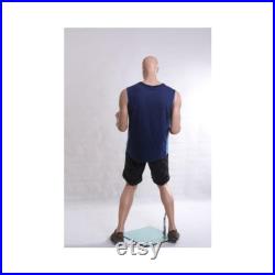 Men's Male Sports Mannequin in Celebratory Pose Celebrating Victory Realistic Male Mannequin PW1